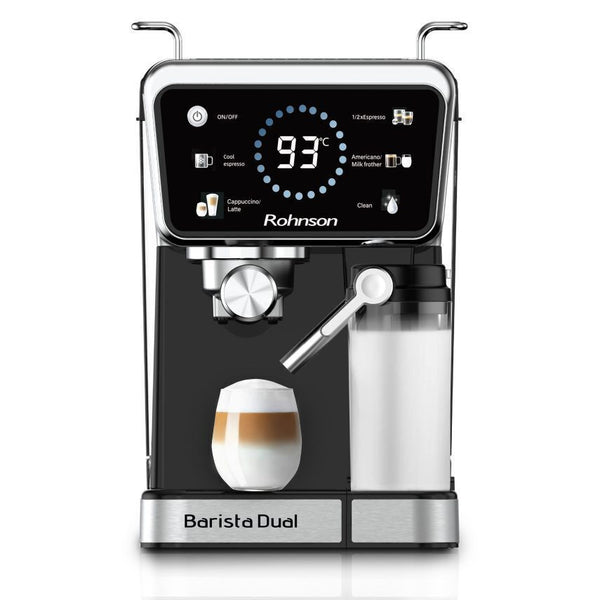Rohnson Barista Dual Αυτόματη για Αλεσμένο Καφέ Μαύρη R-98082
