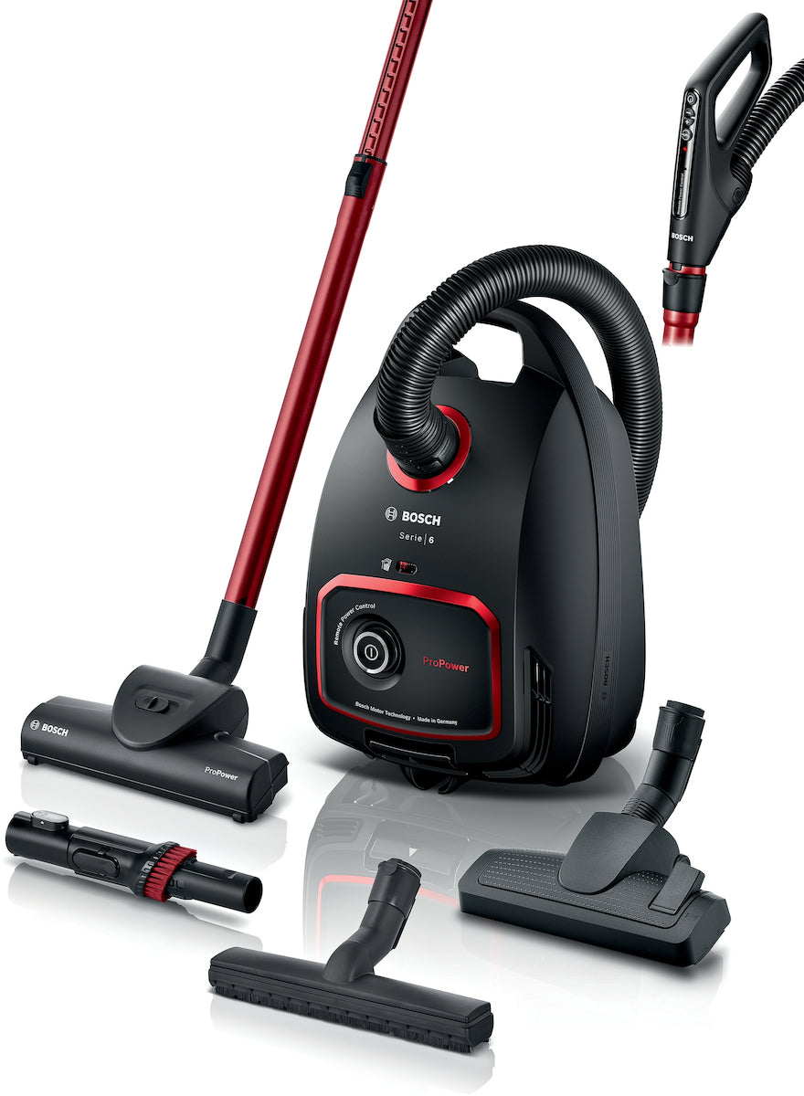Bosch 850W με Σακούλα Μαύρη BGL6POW1 Ηλεκτρική Σκούπα